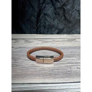 Apple Charging Cord Brown Braided Bracelet